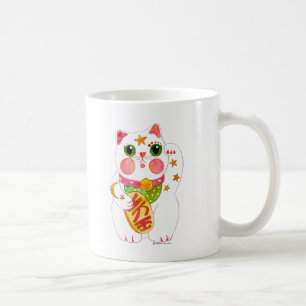 Zuwinken der Katze Maneki Neko Kaffeetasse