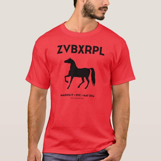 ZVBXRPL UnisexT-Shirt (rot) T-Shirt (Vorderseite)