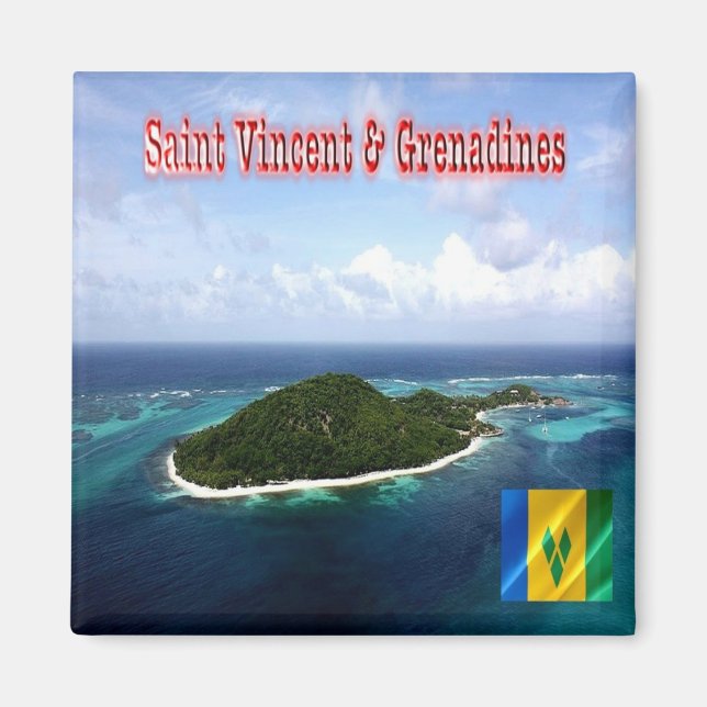 zVC008 SAN VINCENT und GRENADINE, Kühlschrank Magnet (Vorne)