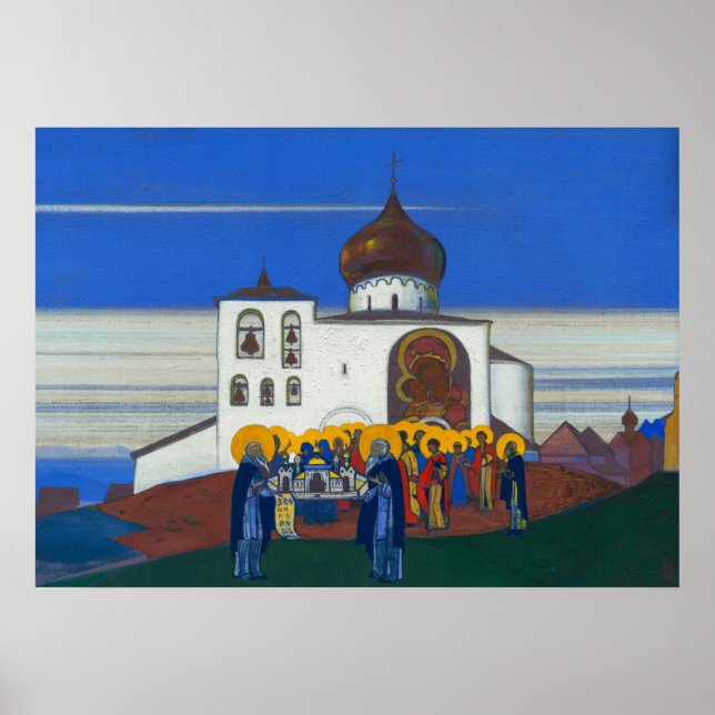 Zvenigorod von Nicholas Roerich Poster (Vorne)