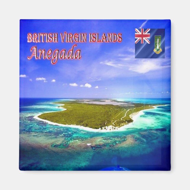 zVG008 ANEGADA, Britische Jungfrau Inseln, Kühlsch Magnet (Vorne)