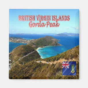 ZVG014 GORDA PEACK, Britische Jungfrau, Kühlschran Magnet