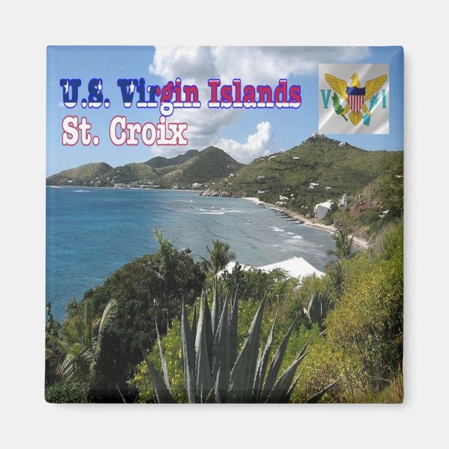 zVI007 SAINT CROIX, Jungfrau, Amerika, Kühlschrank Magnet (Vorne)