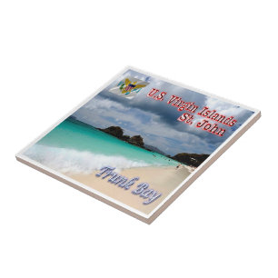 zVI010 ST. JOHN, Trunk Bay, Jungfrau Islands, Fliese