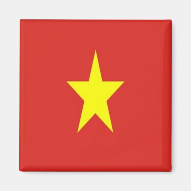 zVN001 VIETNAMESE FLAG, Vietnam, Asien, Kühlschran Magnet (Vorne)