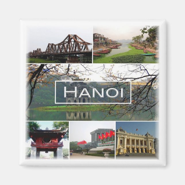 zVN003 HANOI, Vietnam, Mosaik, Asien, Kühlschrank Magnet (Vorne)