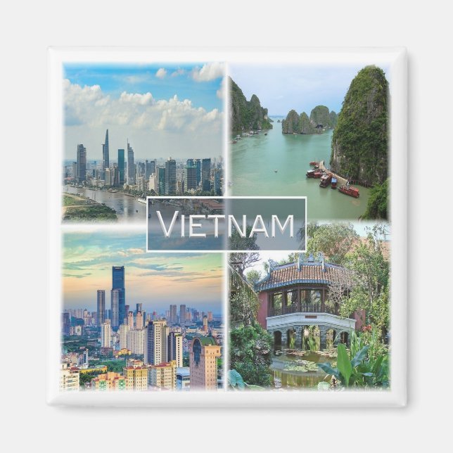 zVN012 VIETNAM, Mosaik, Asien, Kühlschrank Magnet (Vorne)