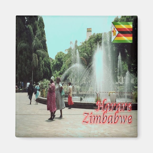 ZW014 HARARE, Simbabwe, Afrika, Kühlschrank Magnet (Vorne)