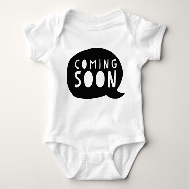 Zwanger: Coming soon Baby Strampler (Vorderseite)