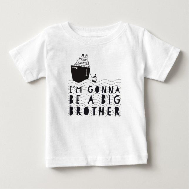 Zwanger: I'm gonna be a big brother Baby T-shirt (Vorderseite)