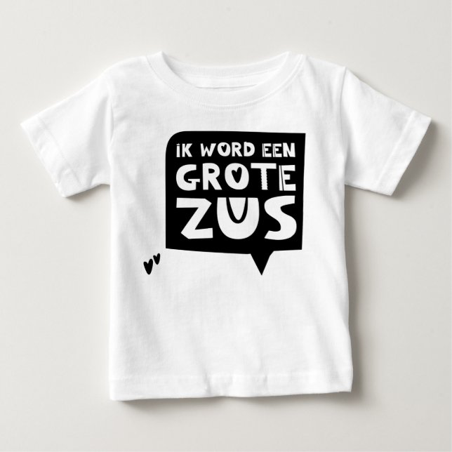 Zwangerschapsaankondiging: Ik word een grote zus Baby T-shirt (Vorderseite)