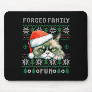 Zwangs Familien Weihnachten Spaß Funny Cat Lover M Mousepad