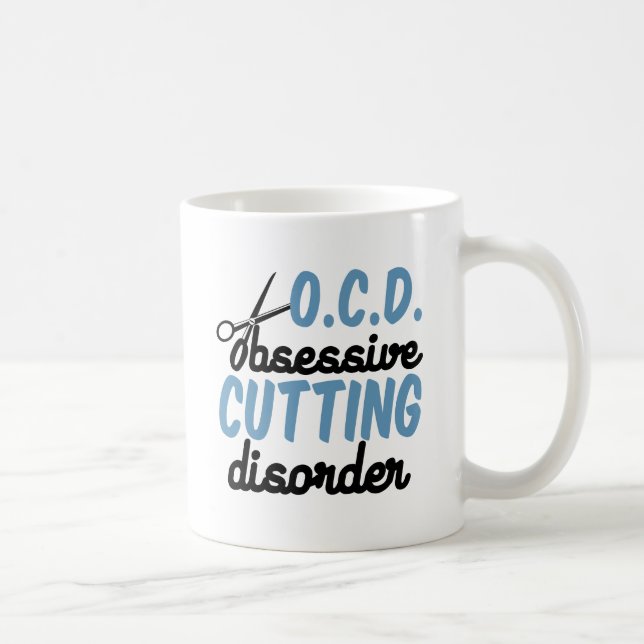 Zwangsabbau | Funny Hair Stylist Kaffeetasse (Rechts)