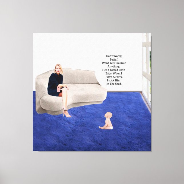 Zwangsheim Baby Stretched Canvas Print Leinwanddruck (Vorderseite)