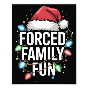 Zwangspass für Familien Sarcastic Weihnachten Funn Fotodruck