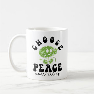 Zwangsstörung-Bewusstsein & Genesung Wähle Frieden Kaffeetasse