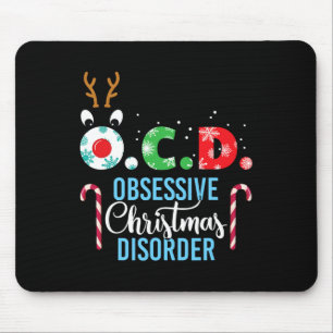 Zwangsstörung Weihnachten! Rentiergeweih Gif Mousepad