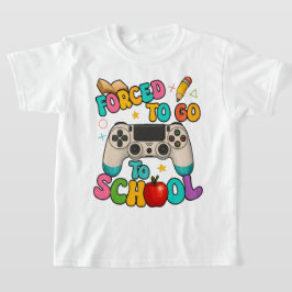 Zwangsweise zurück zur Schule zum Gamer T-Shirt