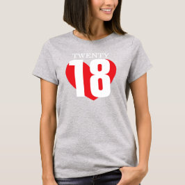 Zwanzig Lieben rotes Großherz 2018 T - Shirt