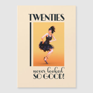 Zwanziger sahen noch nie so gut aus Vintage Magnetkarte