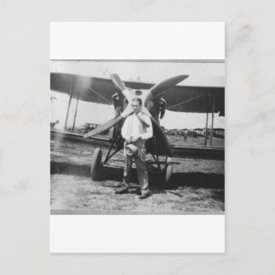 Zwanzigerjahre bemannen mit Flugzeug Postkarte