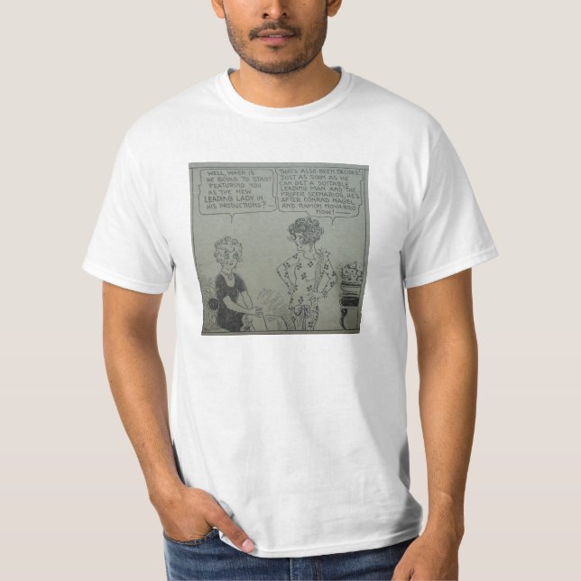 Zwanzigerjahre Comic-Streifen-stiller T-Shirt (Vorderseite)