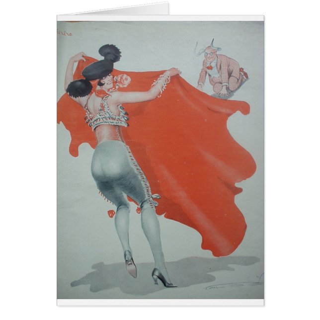 Zwanzigerjahre Dame Bullfighter Holds Them Off (Vorne)