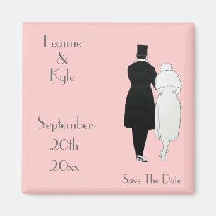 Zwanzigerjahre, die Save the Date Wedding sind Magnet