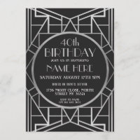 Zwanzigerjahre Kunst-Deko-Geburtstag Gatsby Silber