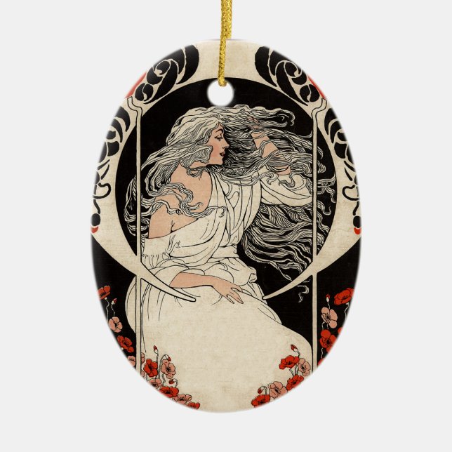 Zwanzigerjahre Kunst Nouveau Keramik Ornament (Vorne)