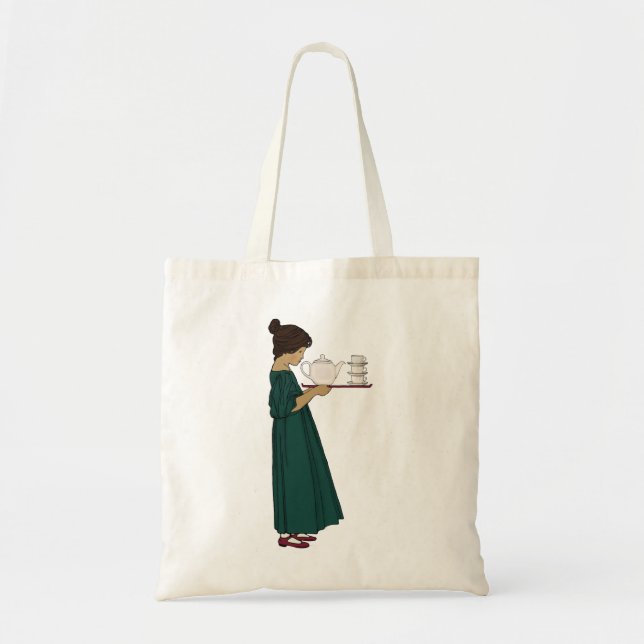 Zwanzigerjahre Tee-Mädchen-Tasche Tragetasche (Vorne)