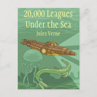 Zwanzigtausend Ligen unter dem Sea-Jules Verne Postkarte