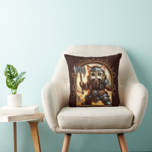 Zwarf Feline Fantasy Adventure Kissen