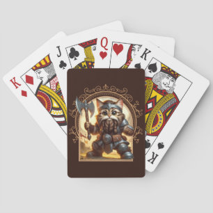 Zwarf Feline Fantasy Adventure Spielkarten