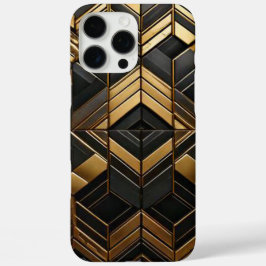 Zwart goud bling retro iPhone 16 pro max hülle