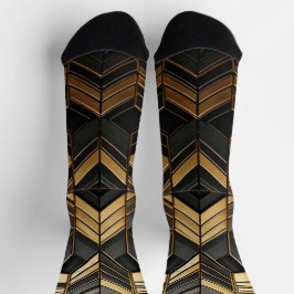 Zwart goud bling sokken heren socken