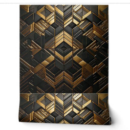 Zwart Goud Retro Behang Tapete