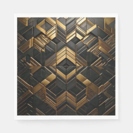 Zwart Goud Retro Serviette