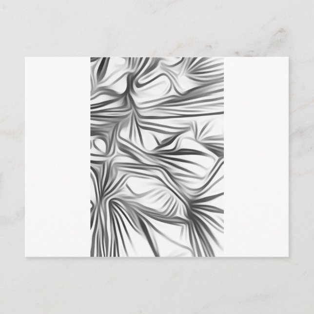 Zwart Wit Print Schwarz-weiß Print Pflanze Postkarte (Vorderseite)