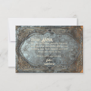 Zwarven Splendor Fantasy Wedding Dankeskarte