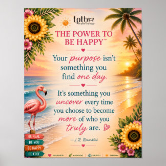 ZWECK UND INSPIRIERENDER STRANDPOSTER POSTER