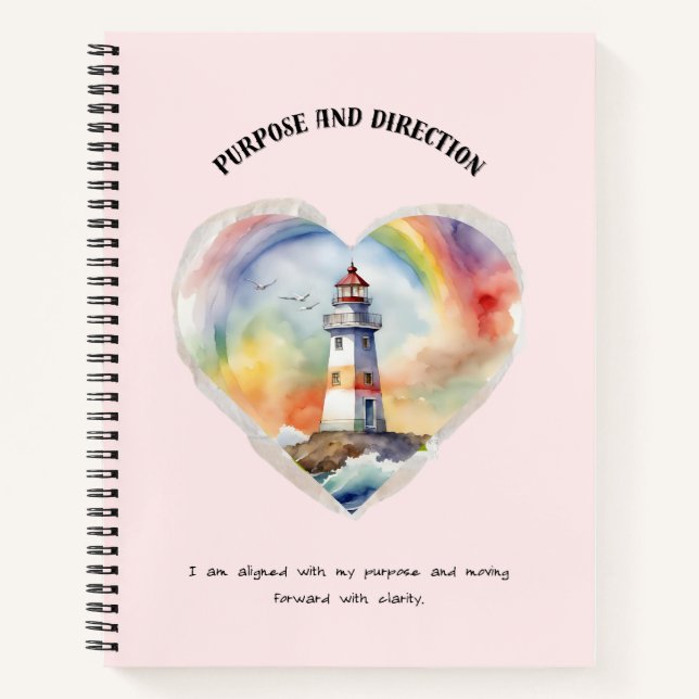 Zweck und Richtung Positive Bejahung Notizbuch (Vorderseite)
