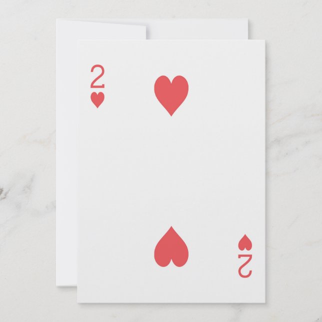 Zwei 2 Herzen Spielen Casino Einladung (Vorderseite)