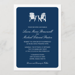 Zwei Adirondack-Stühle Hochzeit Einladung