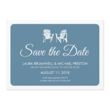 Zwei Adirondack-Stühle Save the Date