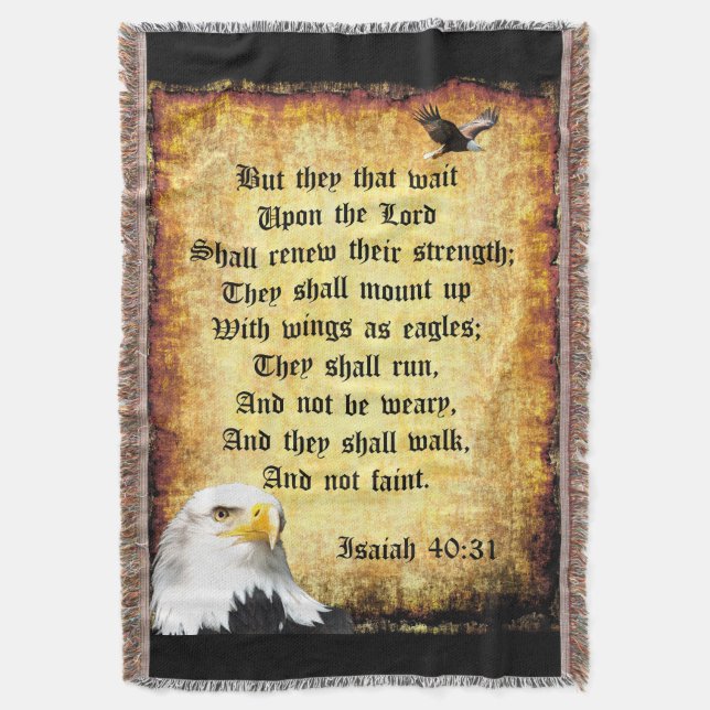 Zwei Adler mit Isaiah 40:31 Decke (Vorderseite Vertikal)