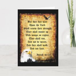 Zwei Adler mit Isaiah 40:31 Karte
