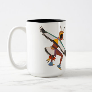 Zwei Adler-Tänzer Zweifarbige Tasse