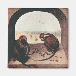 Zwei Affen durch Pieter Bruegel Magnet