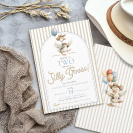 ZWEI Albern Gänse Cowboy Western Junge 2. Geburtst Einladung